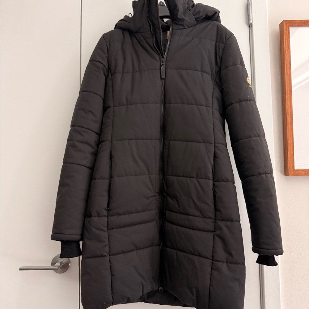 Kanuk Black Quilted Hooded Coat